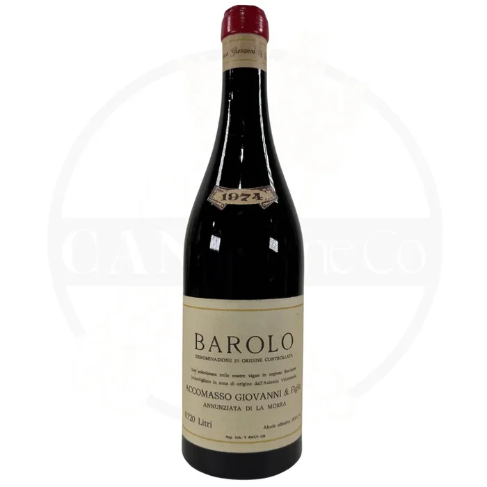 1974 Lorenzo Accomasso Giovanni & Figlio Barolo Rocchette Annunziata 750ml