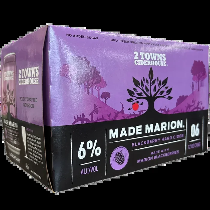 2 Towns Ciderhouse Made Marion Marionberry Cider, Oregon, USA