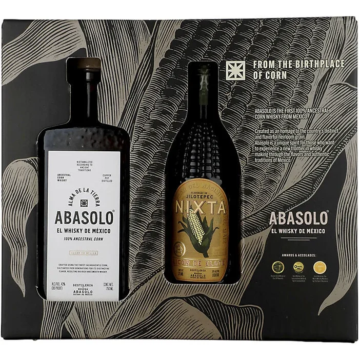 Abasolo Ancestral Corn Whisky & Nixta Licor de Elote Bundle 750ml 2-Pack