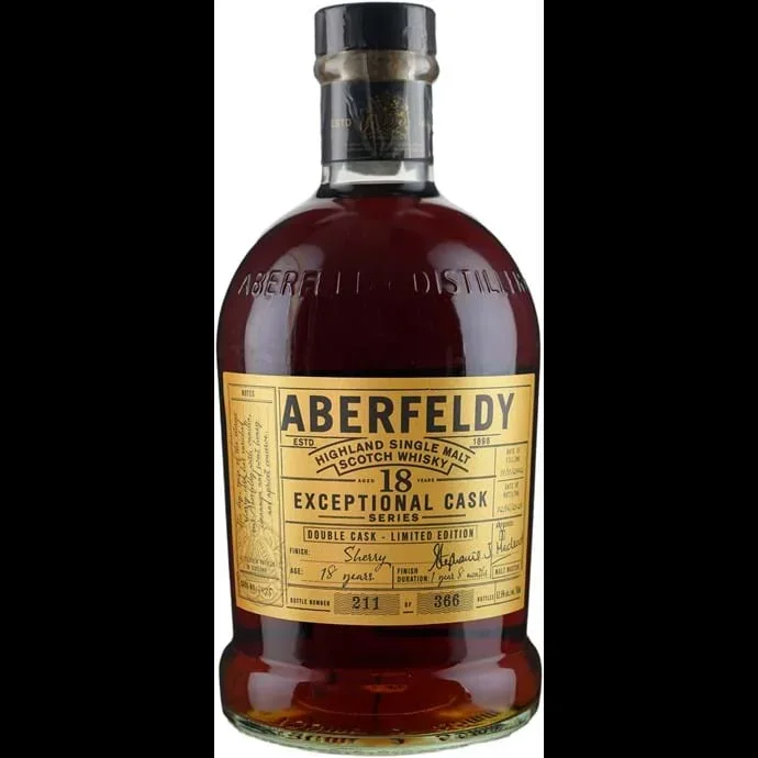 Aberfeldy 18 year Old Exceptional Cask ex Sherry Butt # 3075 2002 Scotch Whisky