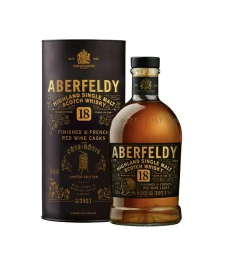 Aberfeldy Limited Release 18 Year Old Finished In French Red Wine Casks Single Malt Scotch Whisky