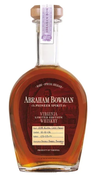 Abraham Bowman “Double Barrel Bourbon” Limited Edition Virginia Whiskey