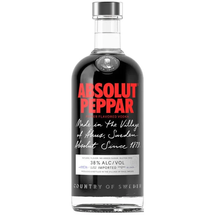 Absolut Chili Pepper Flavored Vodka Peppar 76 1L