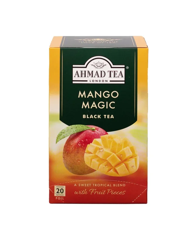 Ahmad Tea Black Tea, Mango Magic Teabags, 20 Ct (Pack Of 1) – Caffeinated & Sugar-Free