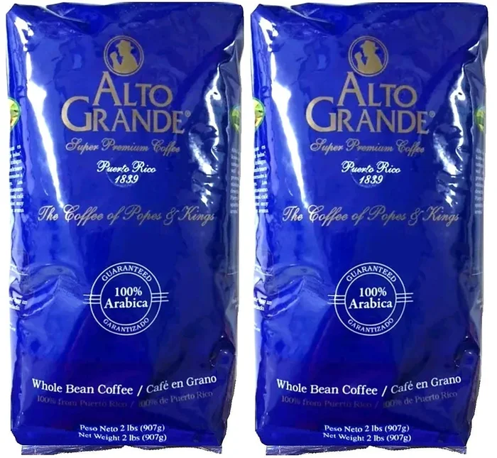 Alto Grande Super Premium Coffee Whole Beans, 2 Pound Bag (Pack Of 2)