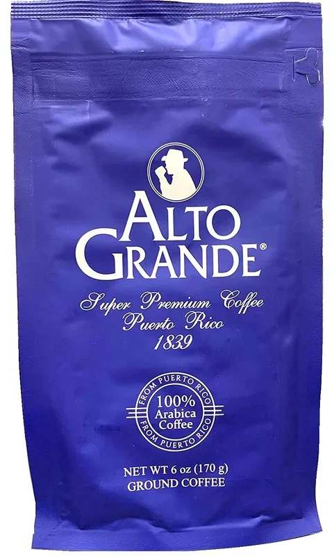 Alto Grande Super Premium Ground Coffee 100 Percent Arabica Medium-Dark Roast, Bagged, 6 Ounce (Pack Of 1)