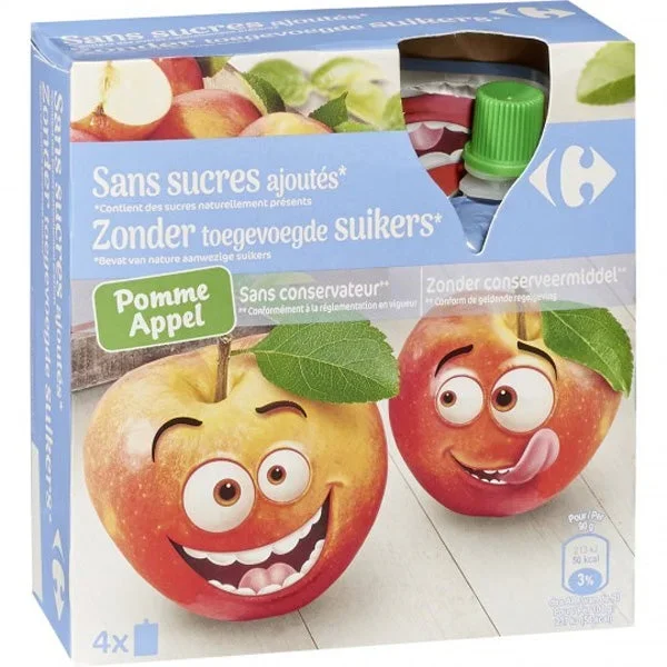 APPLESAUCE WITHOUT ADD SUGAR POUCH 90G (#114997)