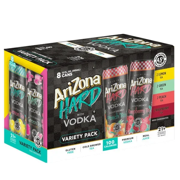 Arizona Iced Tea Vodka Variety Pack 355ml x 8Cans