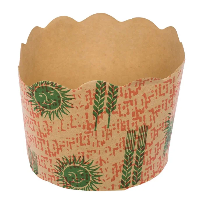 BAKING CASE KRAFT WHEAT AND SUN 6.4X7X5.5CM 100PCS (#13336)