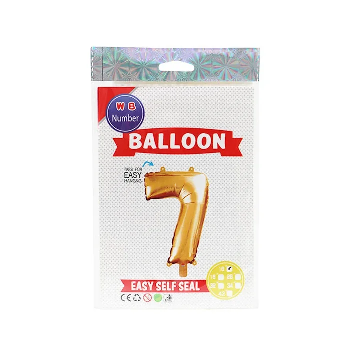 BALLOON NUMBER 7 GOLD 16″ (#103711)