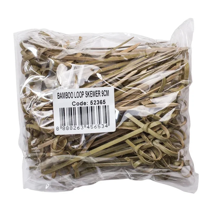 BAMBOO SKEWER KNOT 9CM 100PC (#52365)