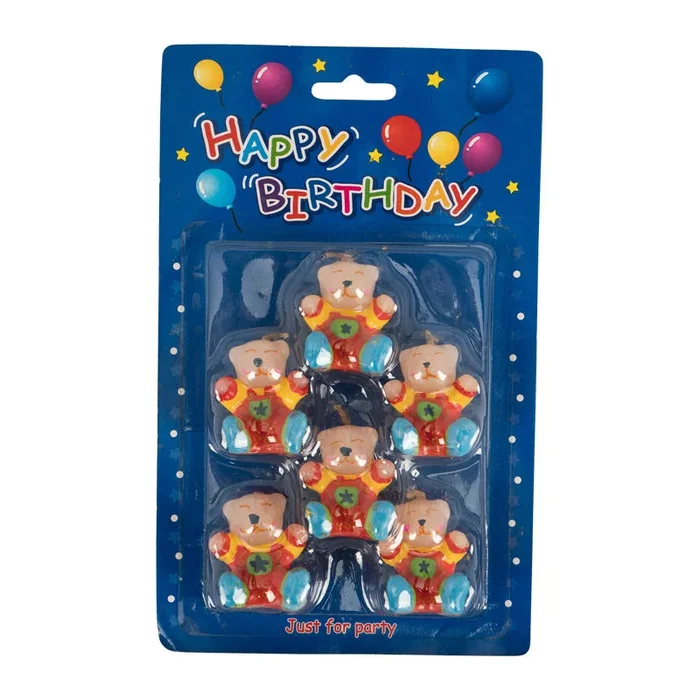 BEAR CANDLE SET 6PC (#393)