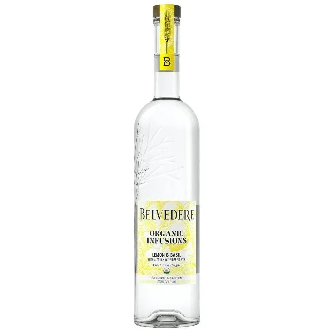 Belvedere Organic Lemon & Basil 750ml