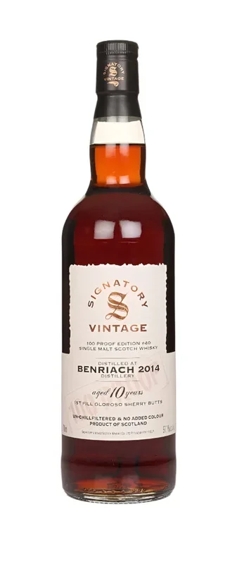 Benriach 10 Year Old 2014 – 100 Proof Edition #40 (Signatory) Single Malt Scotch Whisky | 700ML