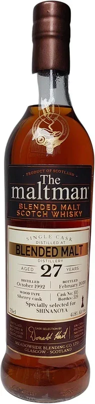 Blended Malt 1992 Meadowside Blending The Maltman – Single Cask 27 Year Old 2020 Release (Cask #105) Blended Malt Scotch Whisky | 700ML