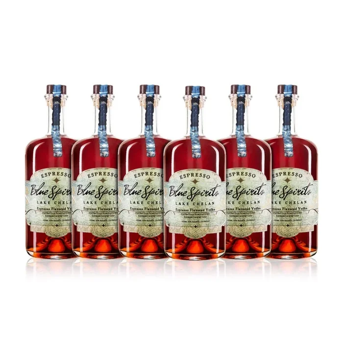 Blue Spirits Espresso Flavored Vodka (6) Bottle Bundle