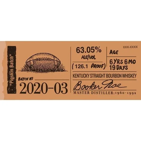 Booker’s Bourbon Batch 2020-03 “Pigskin Batch”