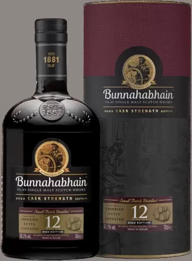 Bunnahabhain 12 Year Old Sherried Nutty Unpeated Cask Strength Single Malt Scotch Whisky