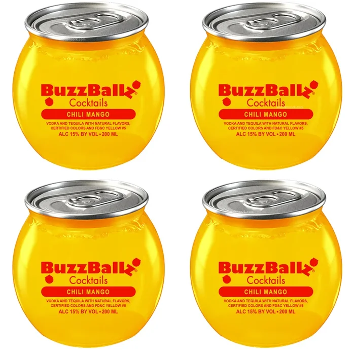 BuzzBallz Chili Mango Pre-Mixed Cocktails 4-Pack