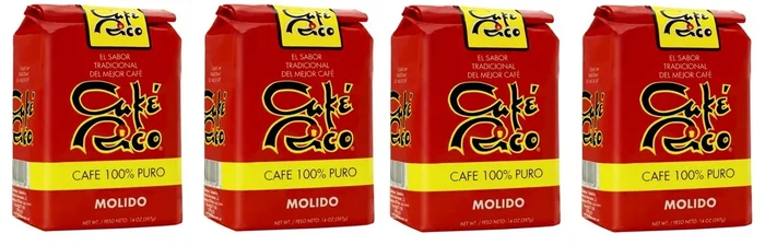 Cafe Rico Ground Regular Puerto Rican Coffee, 14 Ounce Bag (4 Bags)
