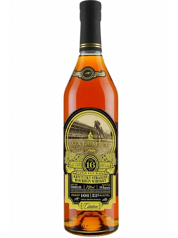 Calumet Farm 16 Year Old Single Rack Black Bourbon Whiskey