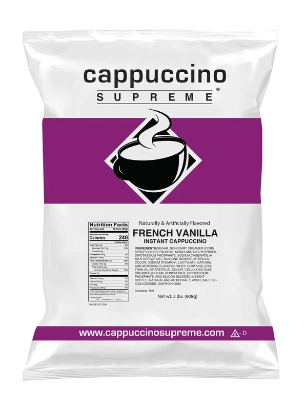 Cappuccino Supreme 2 Lb Bag French Vanilla Instant Cappuccino Mix