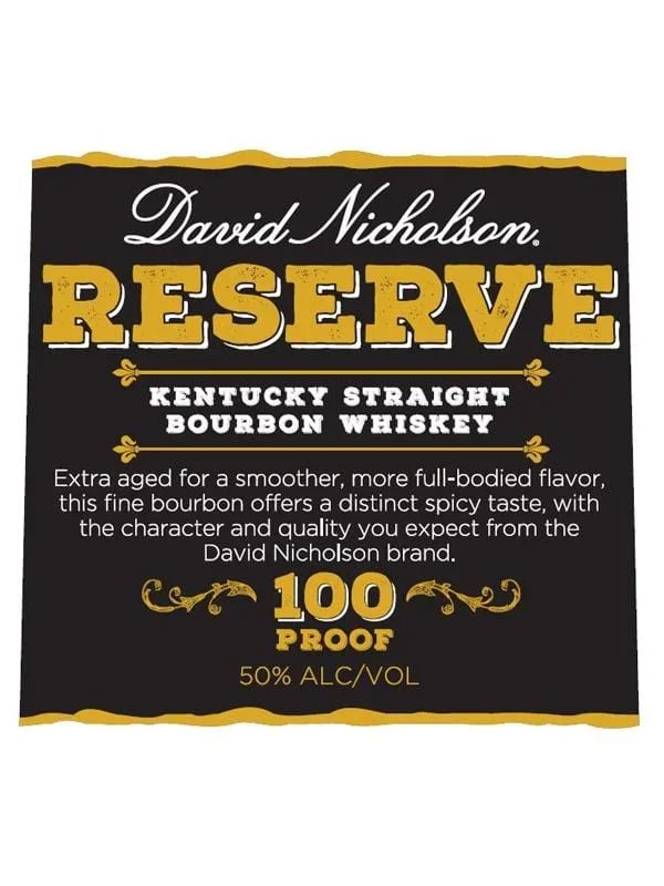 David Nicholson 7 Year Old Reserve Bourbon Whiskey