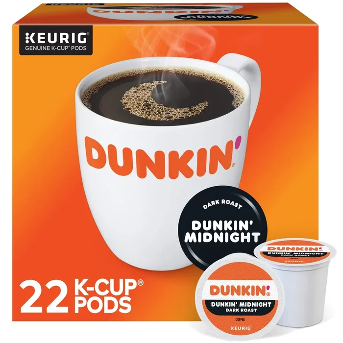 Dunkin Donuts K-Cup Pods, Original Dark Roast, 22/Box
