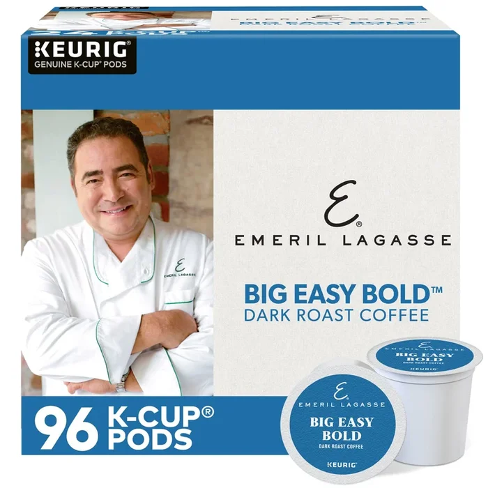 Emeril Big Easy Bold Coffee, Dark Roast K-Cup Pods, 96 Count, Single-Serve Coffee for Keurig Brewer