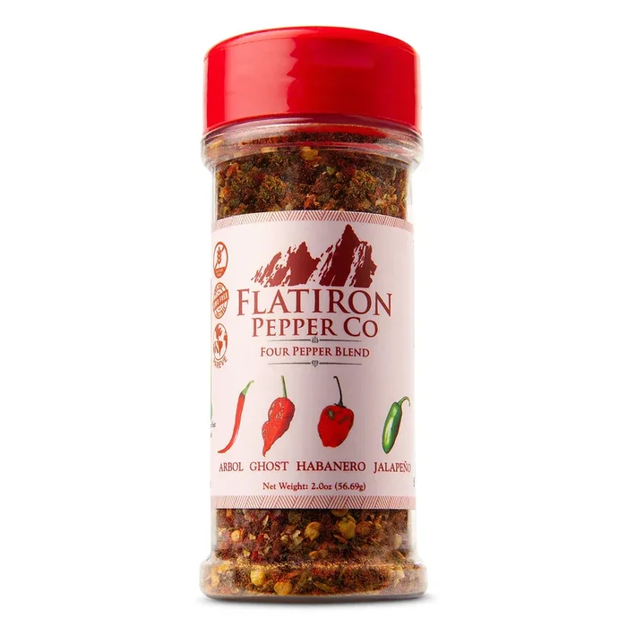 Flatiron Pepper Co – Four Pepper Blend. Premium Red Chile Flakes. Habanero – Jalapeno – Arbol – Ghost Pepper