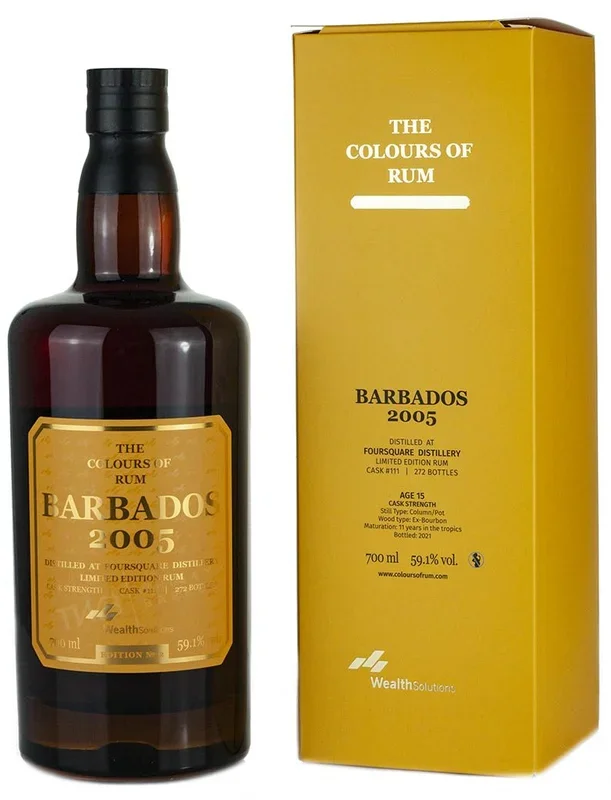 Foursquare Barbados 2005, 15 Year Old The Colours Of Limited Edition No. 2 Rum | 700ML