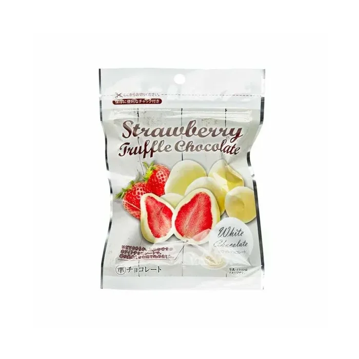 Freeze-Dried Strawberry Covered In White Chocolate