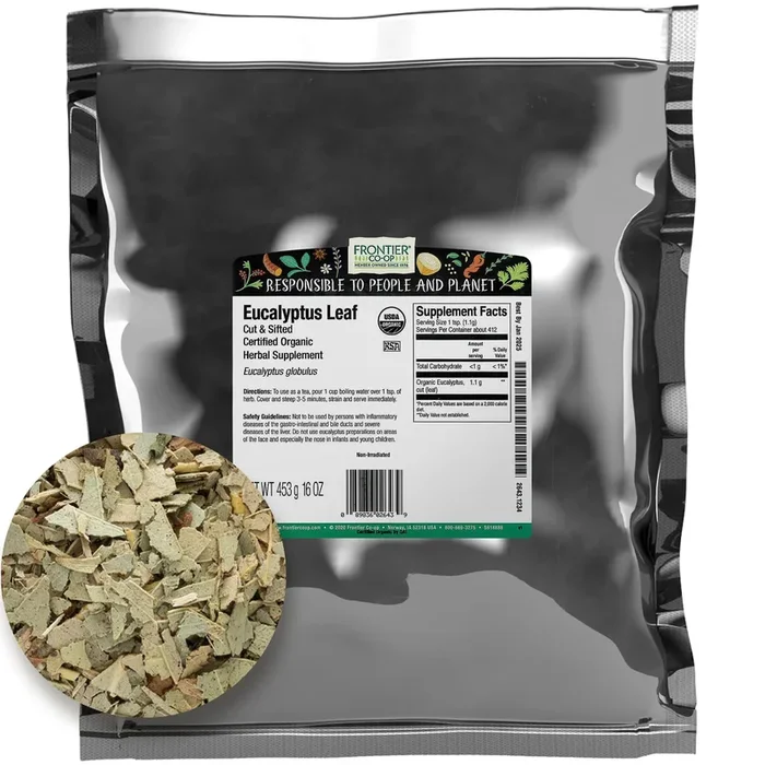 Frontier Eucalyptus Leaf Cut/Sifted Certified Organic, 16 Ounce Bag