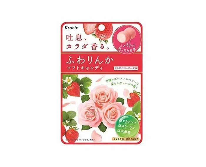 Fuwarinka Soft Candy: Strawberry Rose Flavor