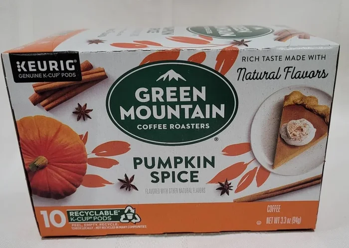 Green Mountain Coffee Roasters Pumpkin Spice, Single-Serve Keurig K-Cup Pods, Flavored Light Roast Coffee, 10 Count