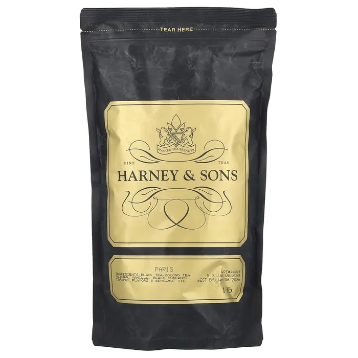 Harney & Sons Paris, Black Tea, Vanilla Flavored, 16 Ounce