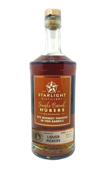 Huber Winery Starlight Distillery Old Rickhouse Vdn Barrel Finished Straight Rye Whiskey