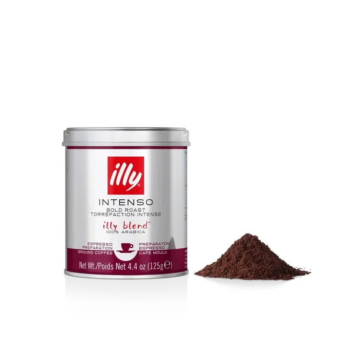 Illy Ground Coffee Espresso – 100% Arabica Coffee Ground – Intenso Dark Roast – Warm Notes Of Cocoa & Dried Fruit – Rich Aromatic Profile – Precise Roast – No Preservatives – 4.4 Ounce