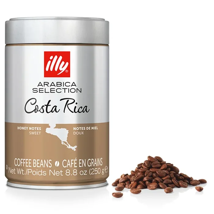 Illy Whole Bean Coffee – Perfectly Roasted Whole Coffee Beans – Costa Rica Medium Roast – With Notes Of Honey, Vanilla & Citrus – 100% Arabica Coffee – No Preservatives – 8.8 Ounce