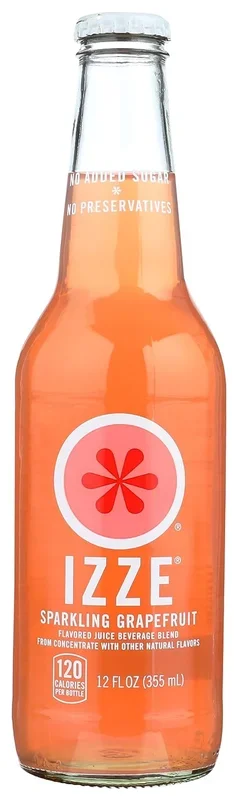 Izze Sparkling Juice, Grapefruit, 12 Fl Oz (Pack of 24)