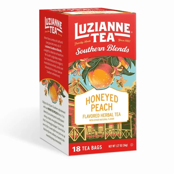 Luzianne Southern Blends Honeyed Peach Flavored Herbal Tea Bags, 18Ct (Pack Of 1)