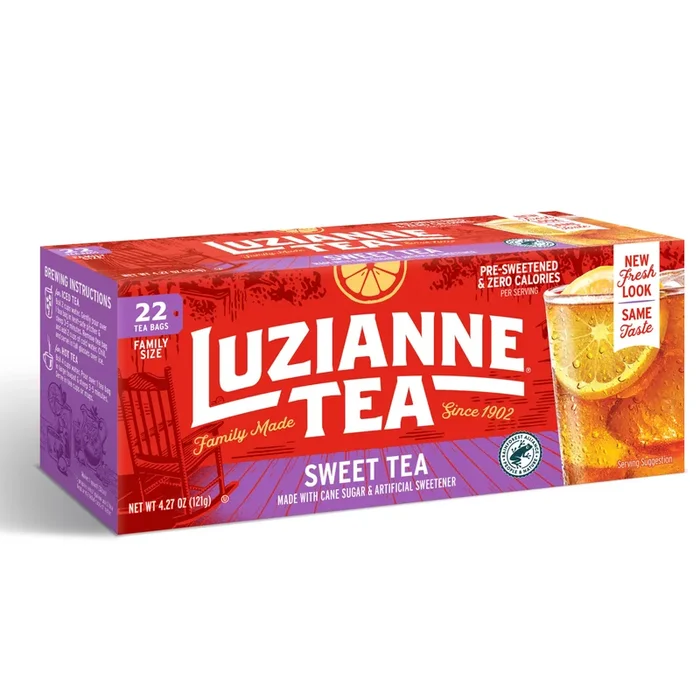 Luzianne Sweet Tea Bags, Family Size, 22 Count (Pack Of 1), Specially Blended For Iced Tea