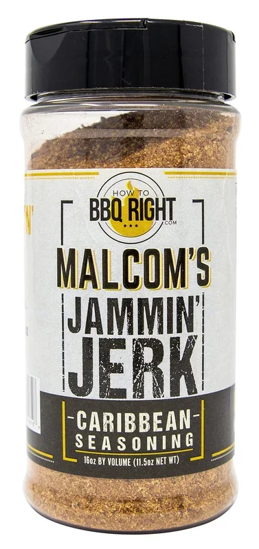 Malcom’S Seasoning Jammin’ Jerk | Spicy Blend Of Island Seasing For Bbq, Grill And Everyday Meals | Great On Chicken, Fish, Pork, And Wings | 16 Ounce By Volume (11.5Oz By Net Weight)