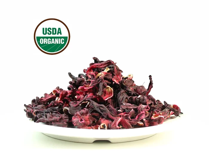 Organic Hibiscus Herbal Tea by Greenhilltea – 4 OZ Loose Leaf, Natural Red Tea, Healthy Benefits, Caffeine-Free Herbal Infusion