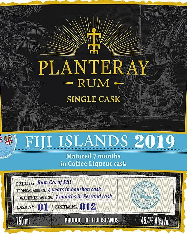 Plantation Planteray Single Cask Fiji Islands Rum 750ml