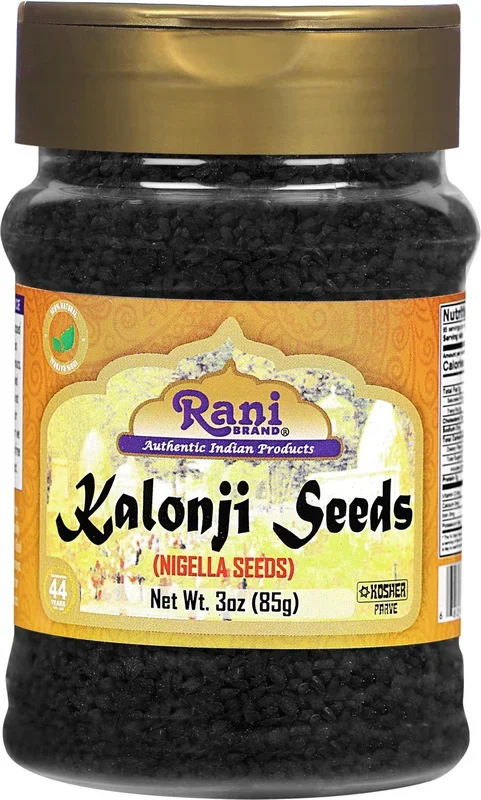 Rani Kalonji (Black Seed, Nigella Sativa, Black Cumin) Seeds 3Oz (85G) Pet Jar ~ All Natural | Gluten Friendly | Non-Gmo | Kosher | Vegan | Indian Origin