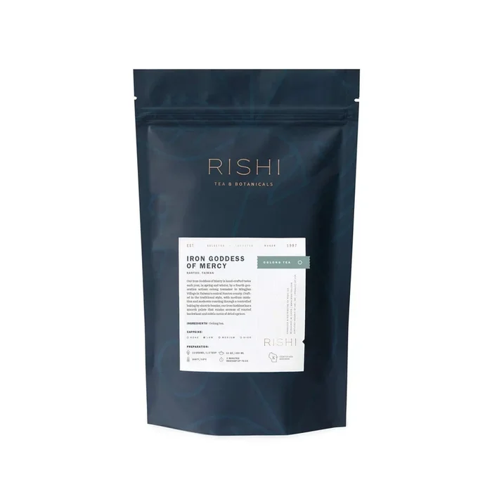 Rishi Tea Iron Goddess Of Mercy Oolong Tea – Organic, Caffeinated Loose Leaf, Artisan Ball-Rolled Tawianese Oolong – 16 Ounces, 50+ Servings