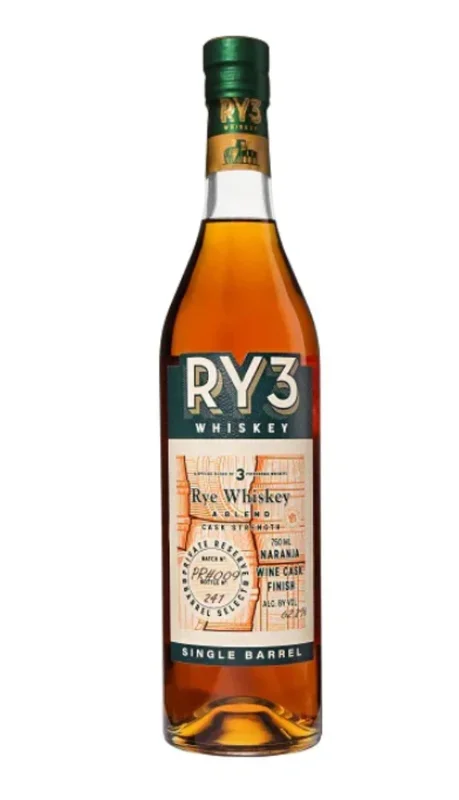 Ry3 Whiskey Naranja Wine Cask Finish Rye Whiskey