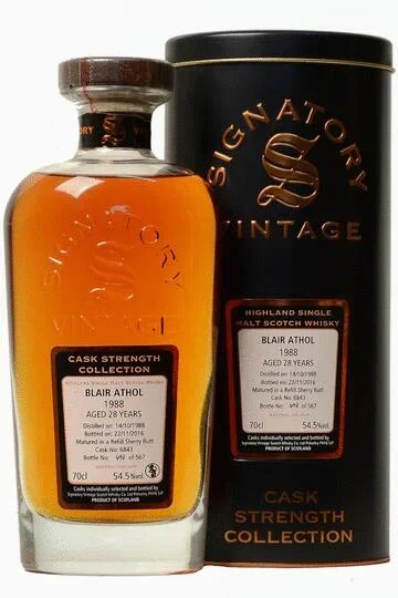 Signatory Vintage Cask Strength Collection Blair Athol 28 Year Old Single Malt Scotch Whisky