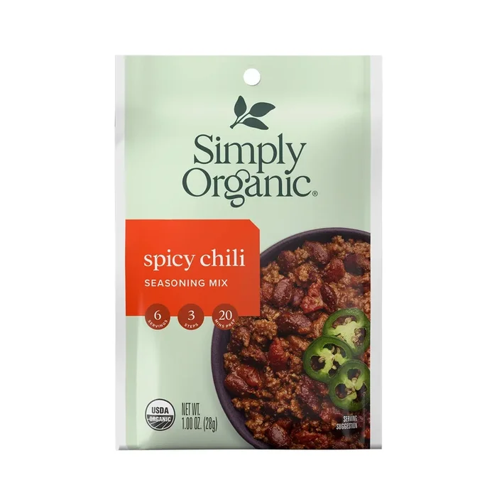 Simply Organic Spicy Chili, Certified Organic | 1 Oz | Pack Of 12